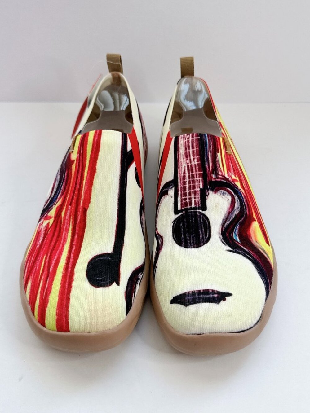 Men’s Size 11 UIN La Guitarra Art Travel Slip-On Shoes Guitar Music Knitted